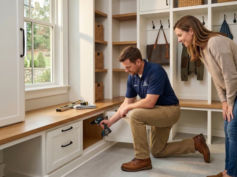 Custom mudroom example