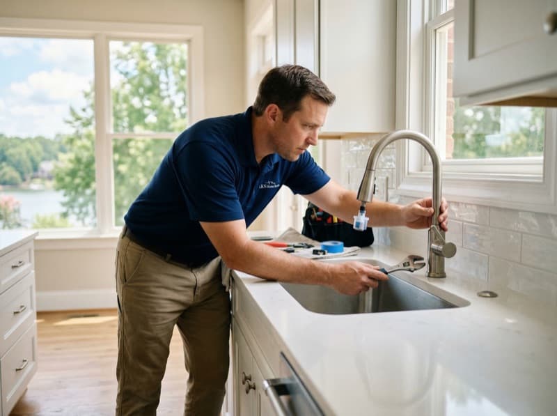 Kitchen faucet installation