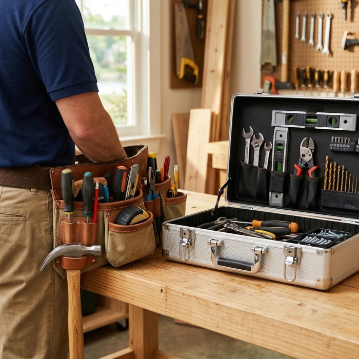 Professional tools, clean and organized